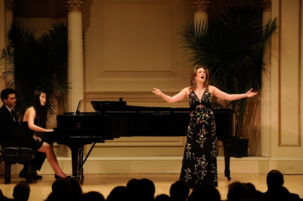 Nina singing a concert at Carnegie Hall.